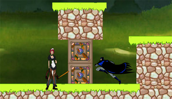 Batman Fight 2: Would Batman dare to attack the lady with a whip?