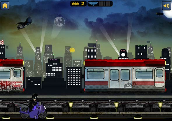 Batman on train cars