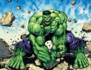 Image of Hulk destroying things