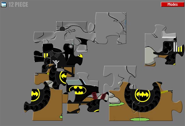 Batman jigsaw: 12 pieces is called easy mode. Yeah sure!