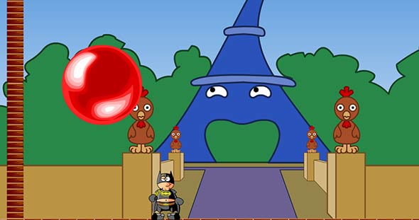 Bat-Pang classic pang turned into Batman balloon popping game