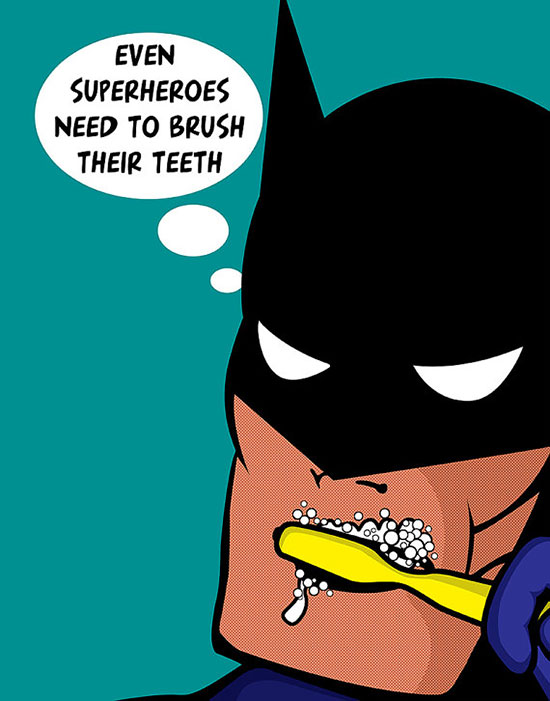 Batman Dentist: Every superhero should brush his teeth image of Every superhero should brush his teeth