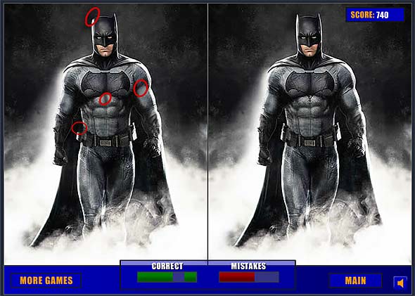 Batman Find The Differences
