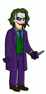 The Joker drawn as one of the Simpsons ="The