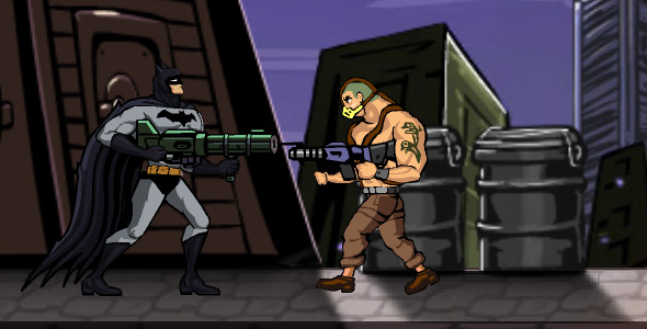 Batman shoot em up: Bane is one of your enemies image of Batman shoot em up fights with Bane