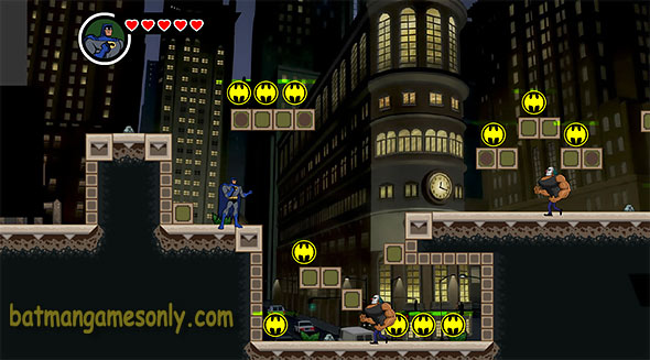 Batman Super Kick has a gameplay of a typical platformer image of Batman Super Kick gameplay