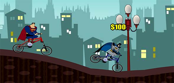 Batman vs Superman BMX Race