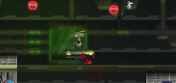 Spiderman Cyber Sabotage: facing enemy robots