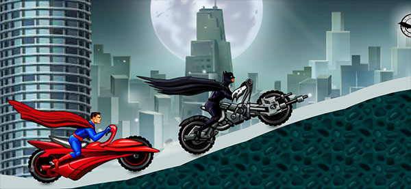 Batman vs Superman in Heroes Ride : race scene image of Batman vs Superman in Heroes Ride: race scene