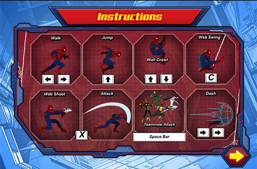 ultimate spiderman: instructions - how to play