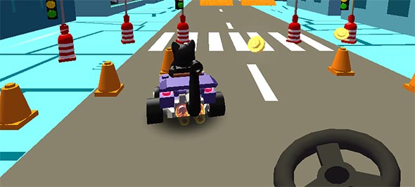 Mighty Micros car chase: catwoman vs batman