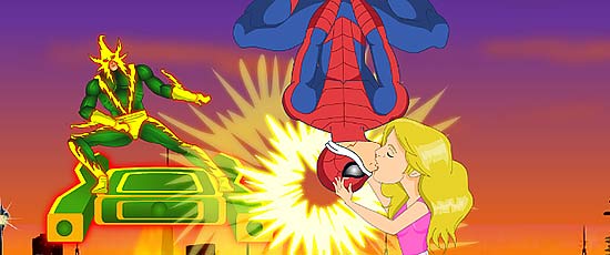 Spiderman Kiss villains: Electro image of Spiderman kiss: Electro villain
