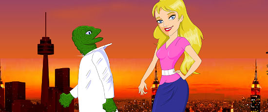 Spiderman Kiss villains: Lizard image of Spiderman kiss: Lizard villain