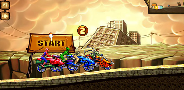 Spiderman Hills Racer: dr Octopus takes a lead image of Spiderman Hills Racer: dr Octopus