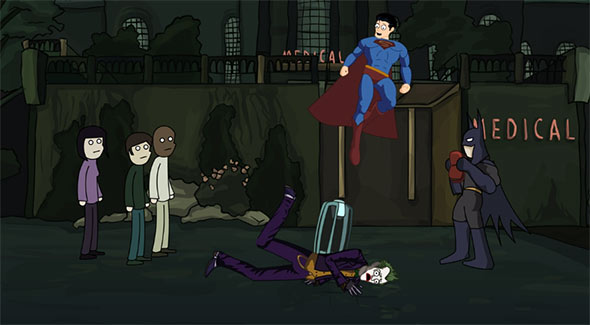 Superman saves the day!