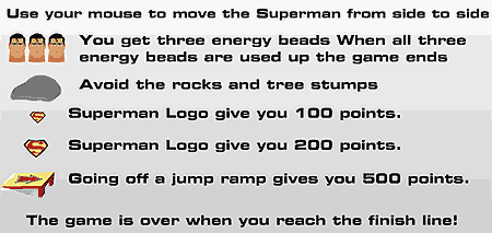 Superman Snowboarding: How to play