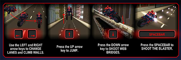 ultimate spider-cycle: controls ultimate spider-cycle: controls